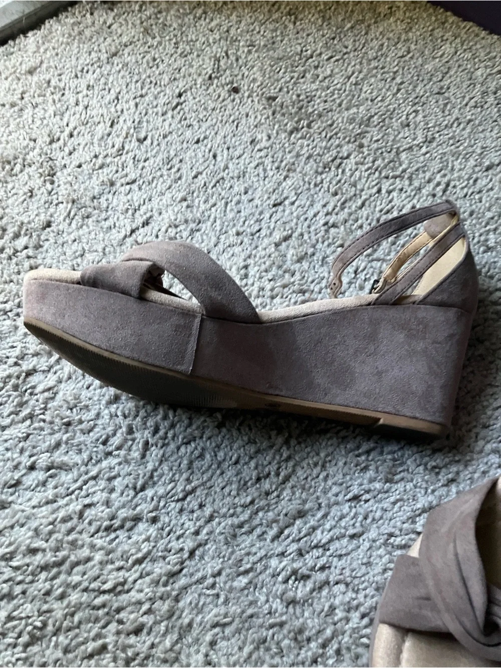 Chinese Laundry Taupe Knot-Front Ankle-Tie Wedges
